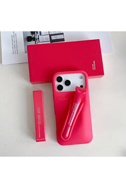 FİŞNEİLETİŞİM حافظة آيفون 17 برو ماكس المتوافقة مع أحمر الشفاه (غوارا)