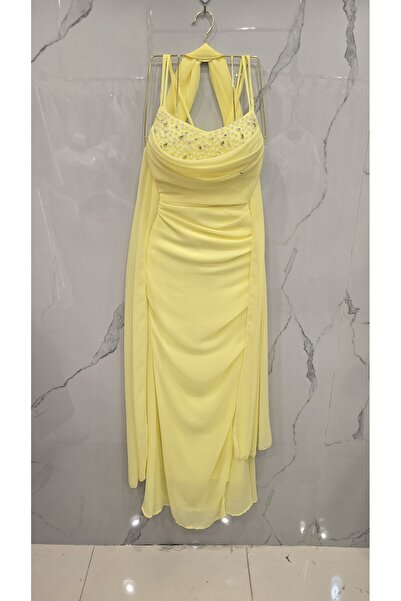 Dkan فستان جورجيت راقي مع طرز صدر