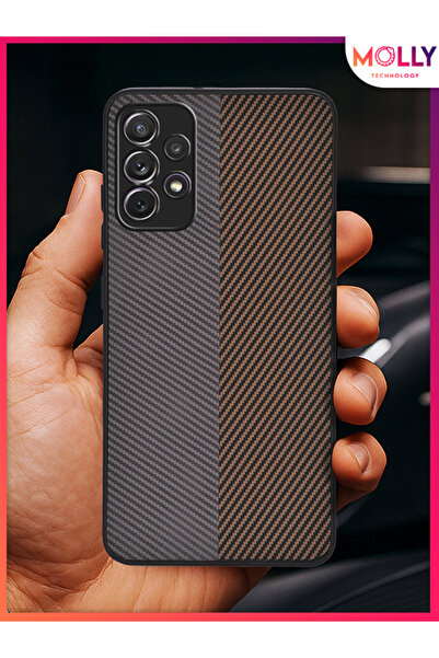 Molly Grey - Brown Carbonsplit Silicone Case for Samsung Galaxy A23