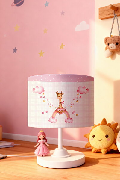 EVPANYA Ballerina Giraffe Patterned Children's Room Lampshade