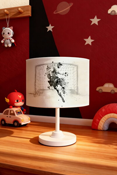 EVPANYA عاكس الضوء لغرفة الأطفال بنمط لاعب كرة القدم باللونين الأسود والأبيض