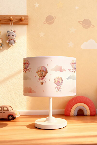 EVPANYA Pink Floral Balloons Patterned Children's Room Lampshade