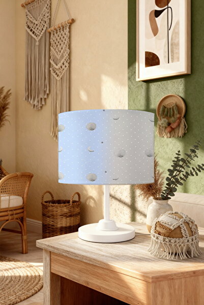 EVPANYA عاكس الضوء لغرفة الأطفال بنمط الفضاء باللون الأزرق الرمادي