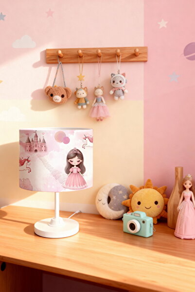 EVPANYA Castle Pink Princess Patterned Children's Room Lampshade