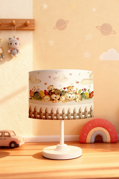 EVPANYA Lion Family Patterned Children's Room Lampshade
