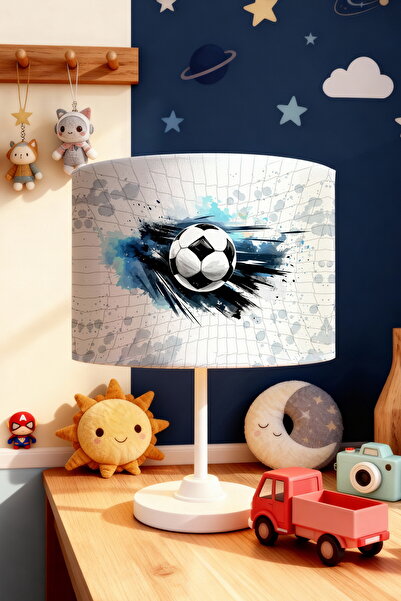 EVPANYA عاكس الضوء لغرفة الأطفال بنمط كرة القدم باللون الأزرق
