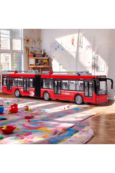 OEM Large Double Section Toy Bus, Open Doors, Sound and Light, Model for Children