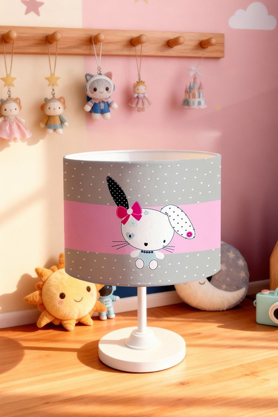 EVPANYA عاكس الضوء لغرفة الأطفال من القماش الرمادي بنمط الأرنب