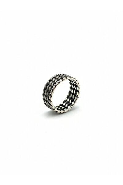 esem gold 925 AYAR BURGU DESENLİ GÜMÜŞ ALYANS ERKEK YÜZÜĞÜ