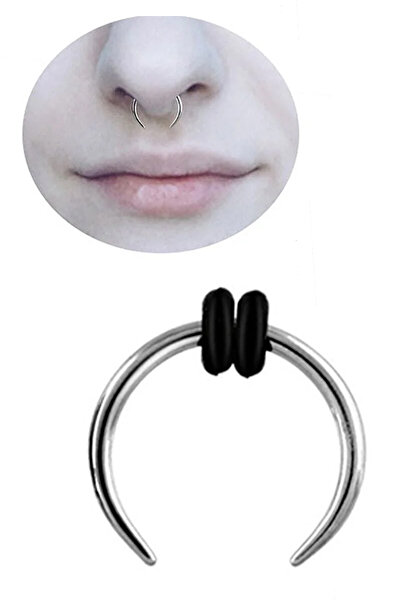 Cadının Dükkanı 316L Cerrahi Çelik Septum,Kıkırdak Yarım Halka Piercing