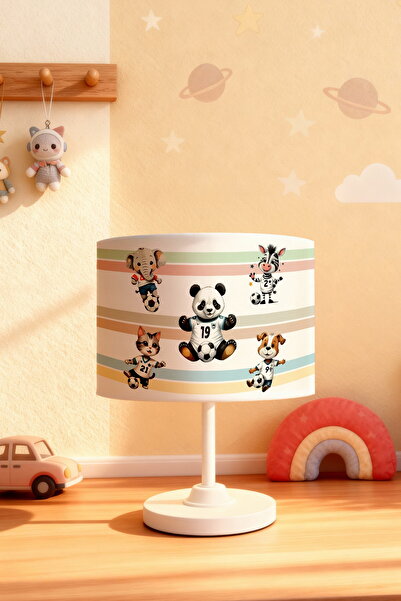 EVPANYA Football Player Cute Animals Patterned Children's Room Lampshade