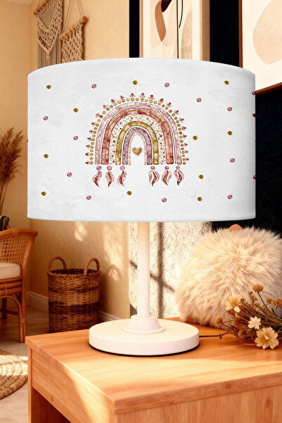 EVPANYA Yellow Glitter Rainbow Patterned Children's Room Lampshade