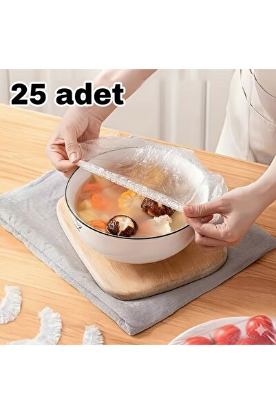 RED KİTCHEN 25 Adet Pratik Tazeliği Koruyan Tencere ve Tabak Bonesi Çok Amaçl...