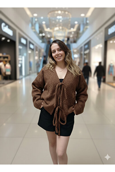 mooishan Double Tie-Up Cashmere Jacket-Cardigan