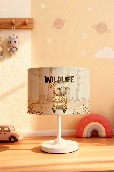 EVPANYA عاكس الضوء لغرفة الأطفال بنمط شاحنة سفاري نباتية