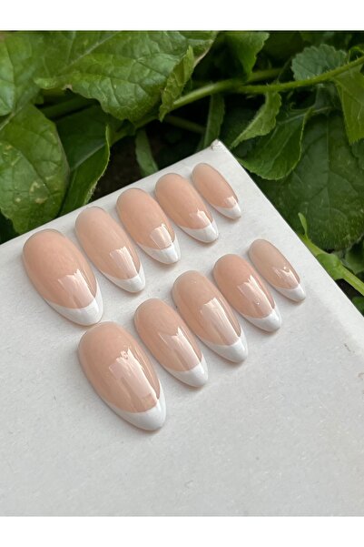 TR ✨ El İşlemesi Bordo 24’lü Birinci Kalite Jel Protez Takma Tırnak ✨