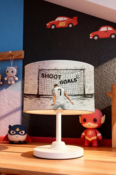 EVPANYA Gray Number 7 Athlete Patterned Children's Room Lampshade