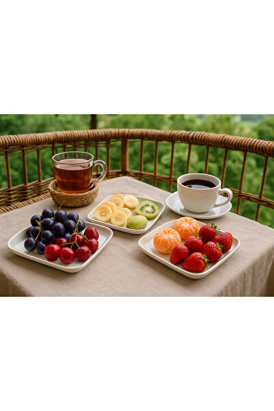 Tekbir PORSELEN KARE SUNUM VE SERVİS TABAĞI 19CM