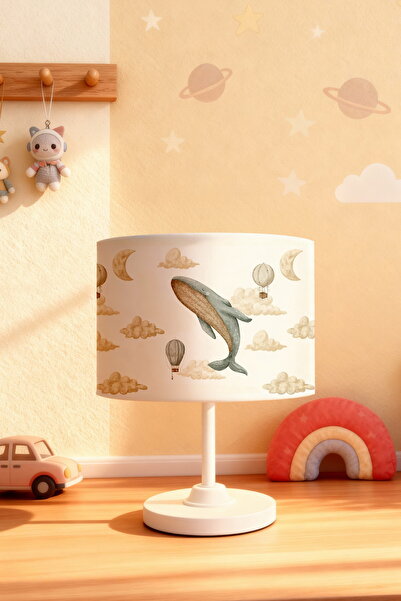 EVPANYA عاكس الضوء لغرفة الأطفال بنمط الحوت في السماء من بوهيم