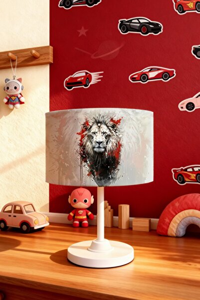 EVPANYA عاكس الضوء لغرفة الأطفال بنمط الأسد الملك الأحمر