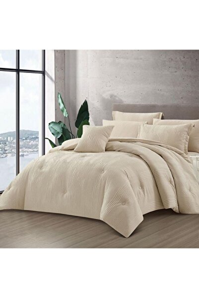 Reiashn Ritaj Beige 7-Piece Summer Double Bedspread Set