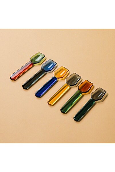 Evanev Zra Renkli Borosilikat Dondurma Kaşığı Seti 6 Adet