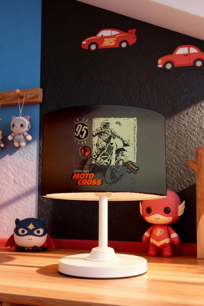 EVPANYA عاكس الضوء لغرفة الأطفال بنمط موتو كروس