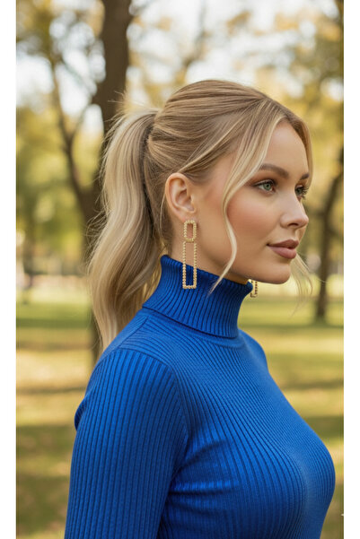 K-ODEA BUTİK Women's Transitional Cobalt Blue Knitwear Body