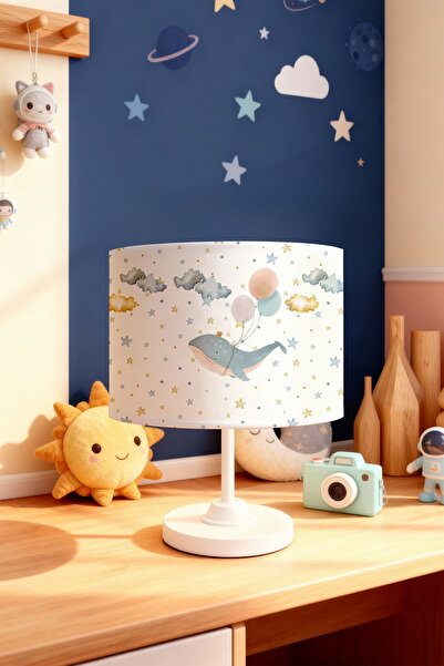 EVPANYA عاكس الضوء لغرفة الأطفال بنمط الحوت الطائر