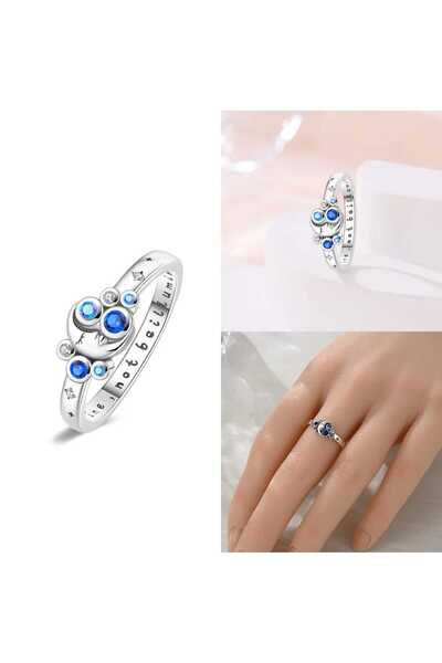 MAM Mavi Taşlı Ay Yüzük