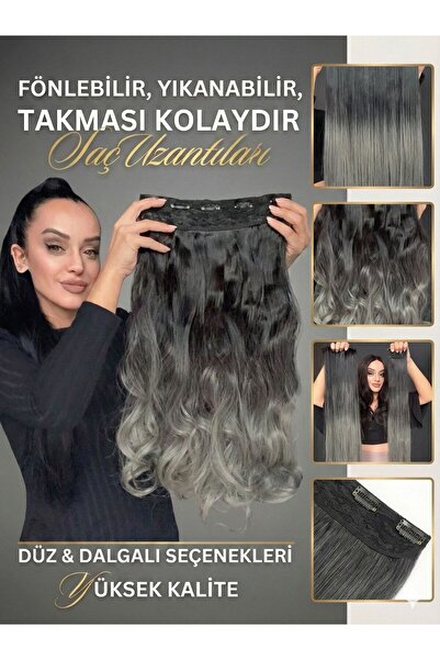 Suzan Peruk 4 al 1 öde -1 dalgalı yarımay çıtçıt+ 1 düz yarımay ve 2 yan parç...