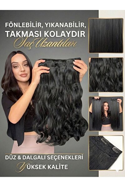 Suzan Peruk 4 al 1 öde -1 dalgalı yarımay çıtçıt+ 1 düz yarımay ve 2 yan parç...