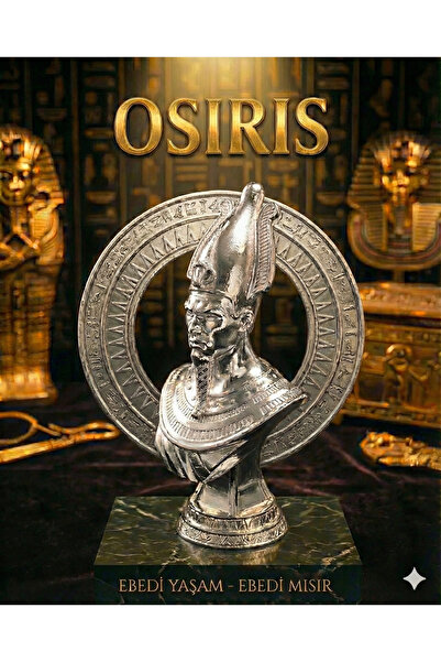 uAmor Gold ve Gümüş Serisi: Antik Mısır Tanrısı OSİRİS Biblosu - 16cm Ofis ve...
