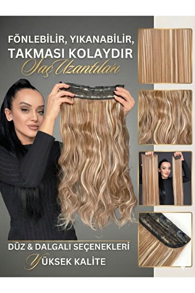 Suzan Peruk 4 al 1 öde -1 dalgalı yarımay çıtçıt+ 1 düz yarımay ve 2 yan parç...