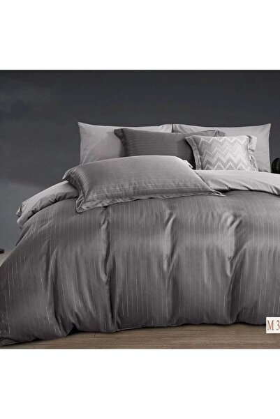 Reiashn Tinsel Secura 100% Cotton Dark Gray 8-Piece Summer Double Bed Set