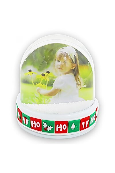 CrisPrint LED globe with 2 pictures to put on green desk - Christmas gift