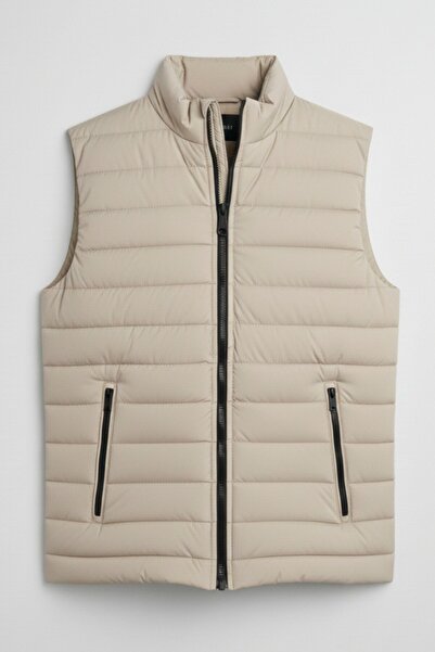 legends butik Vestă matlasată căptușită pentru bărbați, cu buzunare duble și ...