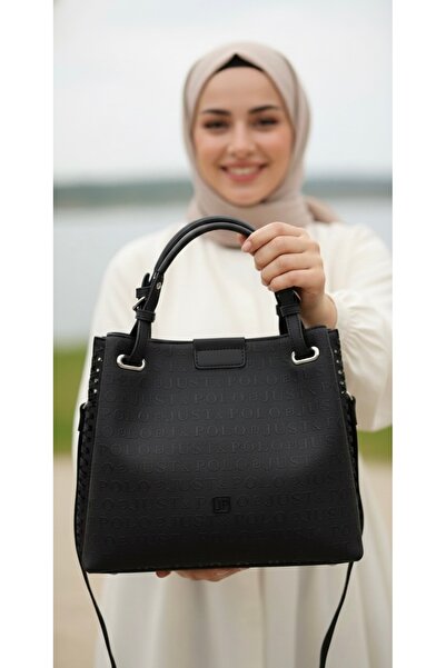 Just Polo حقيبة كتف نسائية أصلية كبيرة الحجم قابلة للتعديل بحزام طويل، حقيبة ...