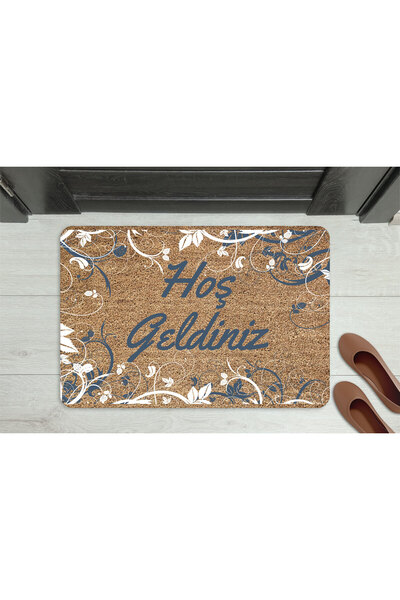 M&H Quality Welcome Cheerful Font Decorative Door Mat