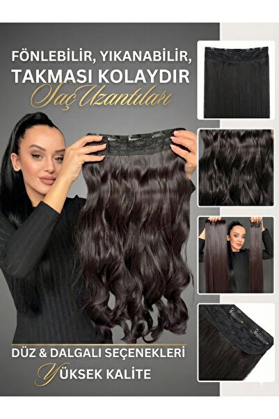 Suzan Peruk 4 al 1 öde -1 dalgalı yarımay çıtçıt+ 1 düz yarımay ve 2 yan parç...