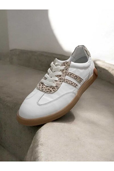 Mammamia 7320 Genuine Leather Patterned Rubber Sole Sneaker