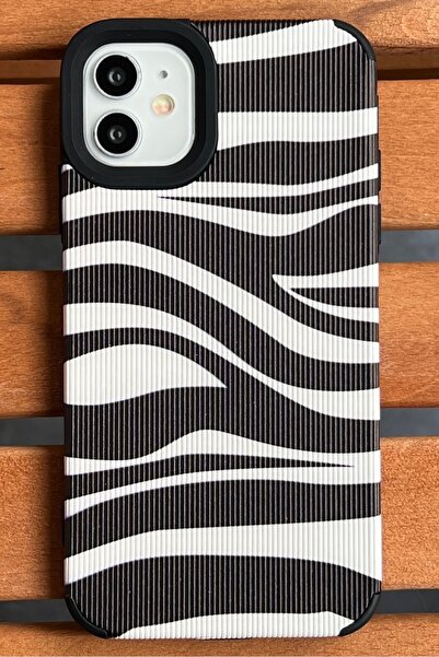 EDELFU iPhone 12 و12Pro - حافظة بنمط الحمار الوحشي ذات ملمس مخملي غير قابلة ل...