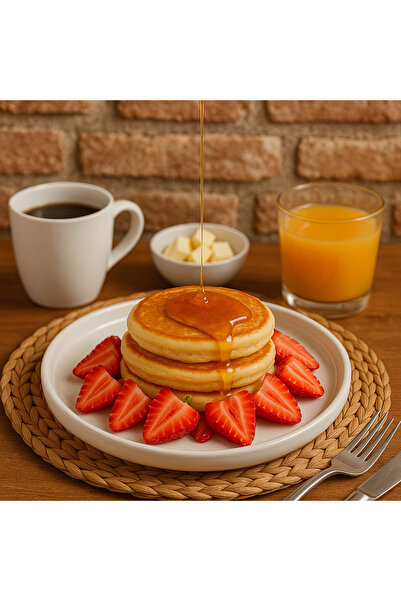 Tekbir PORSELEN YUVARLAK KAHVALTI VE SERVİS TABAĞI 23 CM