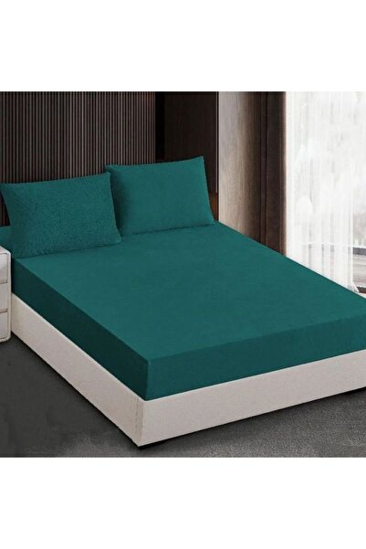 Reiashn Velvet elasticated sheet set, 3 pieces, double green color