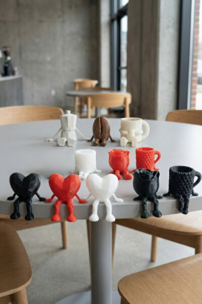 Oxyteez Kahve Dekorasyon Biblo Seti Cafe Köşesi Oturan Figür Dekoratif Obje S...