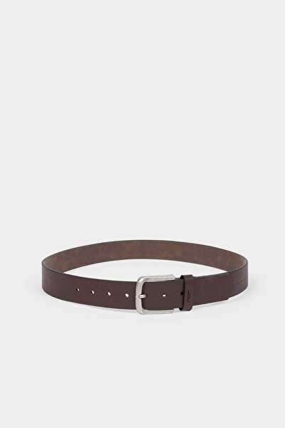 DeFacto Men's Rectangular Buckle Faux Leather Jean Belt G8206Axns