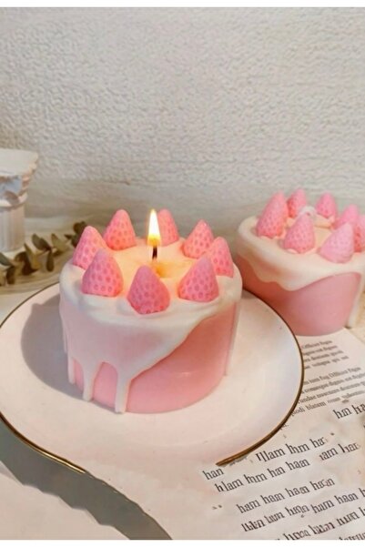 Evremly Home Çilek ve Kremalı Pasta Mum