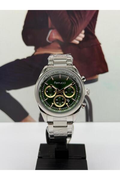 Ferrucci Silver Sports Men's Watch Waterproof with 2 Years Warranty