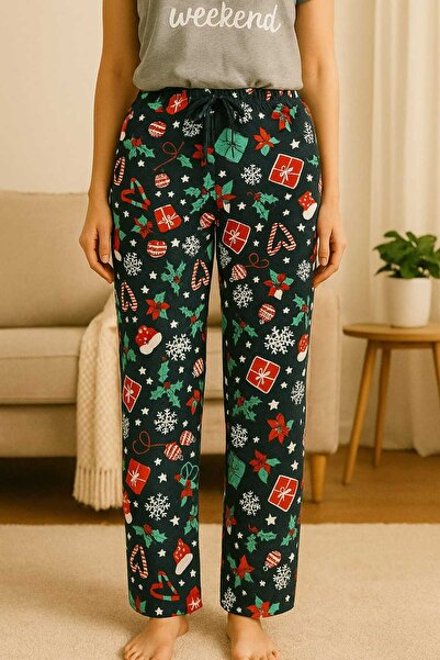 MİSS ADELLA Γυναικείο Φούτερ Χειμερινό Πρωτοχρονιάτικο Φανταχτερό Πράσινο Φούτερ χωρίς τσέπες από μικροσουέτ