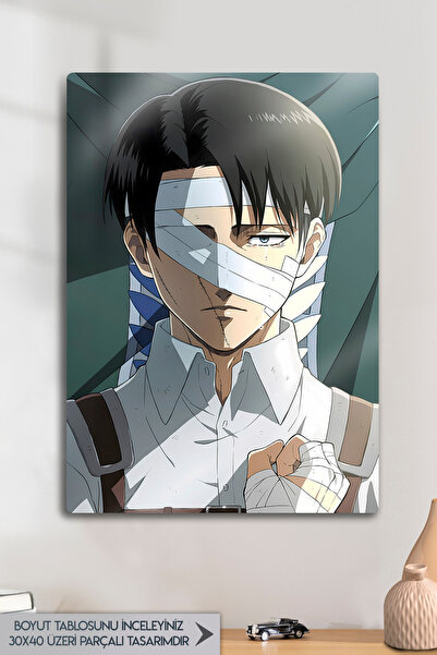 DekorHane Metal Baskı - Levi Ackerman, Attack On Titan, Anime Poster, Manga T...